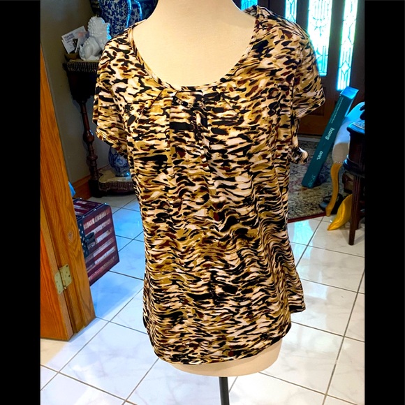Animal print blouse by notations size L - Picture 1 of 6